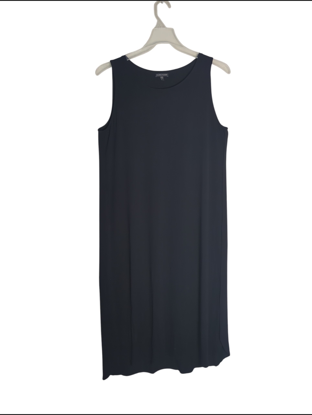 Eileen Fisher Womens Maxi Dress Quiet Luxury Old Money Minimalist Black Large